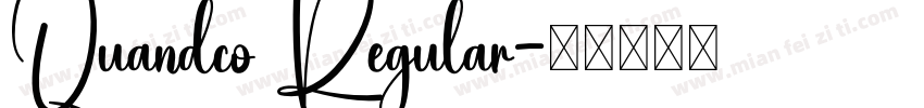Quandco Regular字体转换